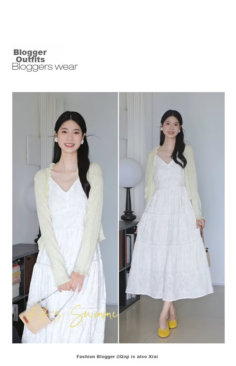 Inman Lotus Leaf V-Neck Lightweight Knit Cardigan Slim Fit Long Sleeve Top Vacation Style 12